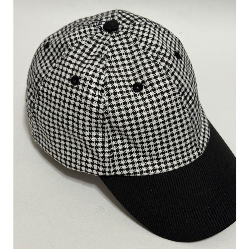 EDWARDS Houndstooth Chef Hat Black White Baseball Cap Adjustable Unisex HT03